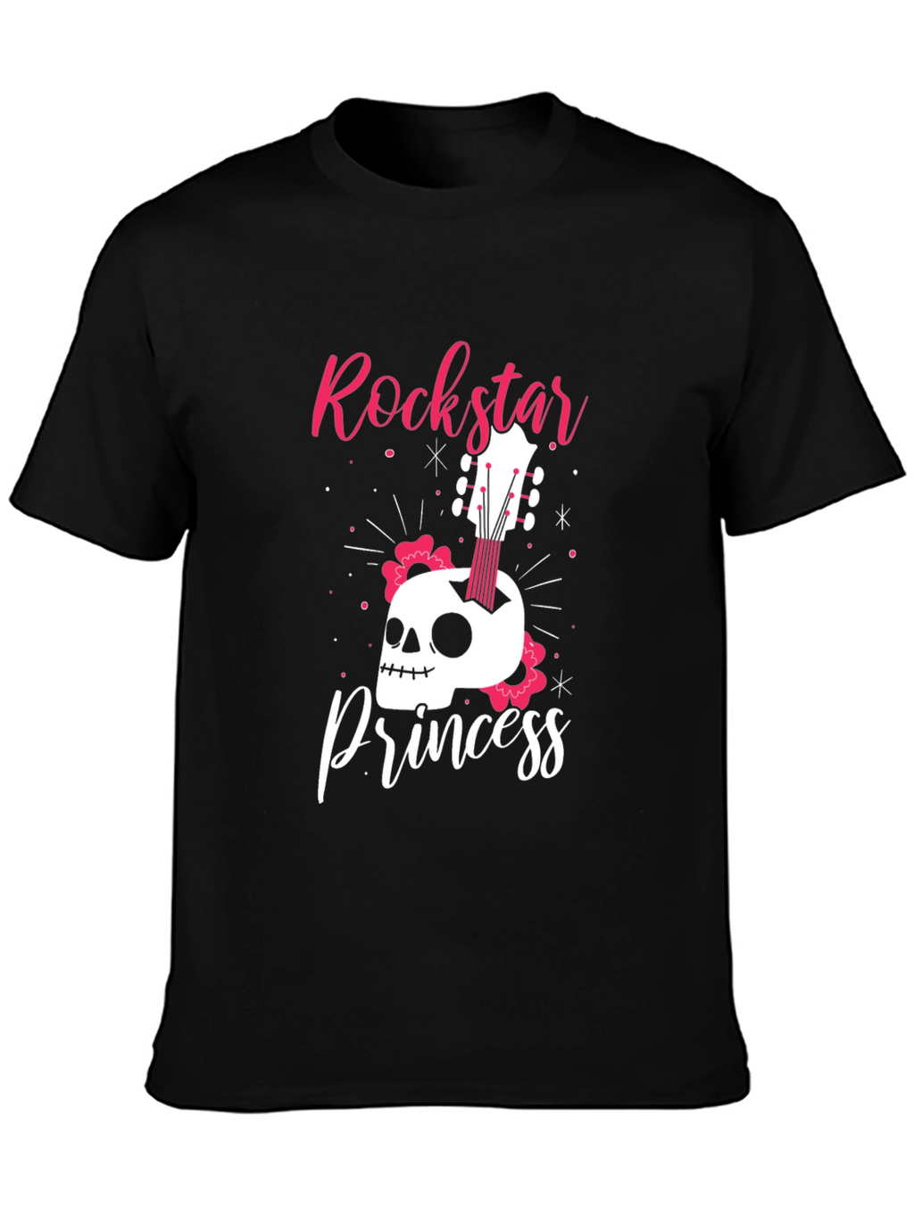 Rockstar Princess Skull Graphic Tee