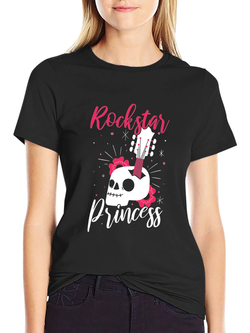 Rockstar Princess Skull Graphic Tee