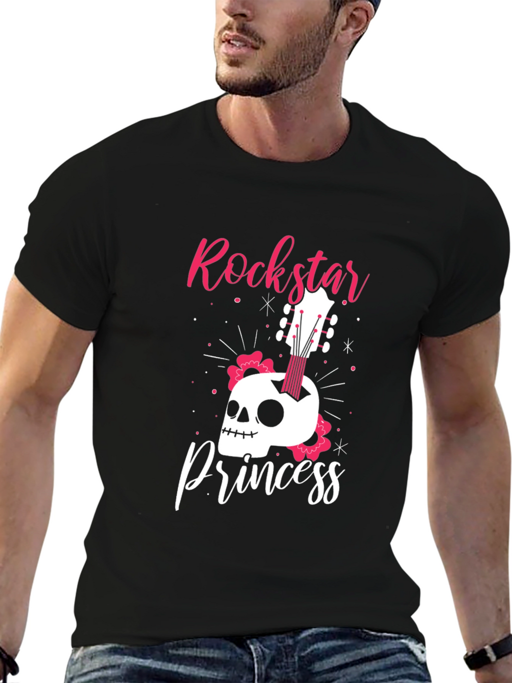 Rockstar Princess Skull Graphic Tee