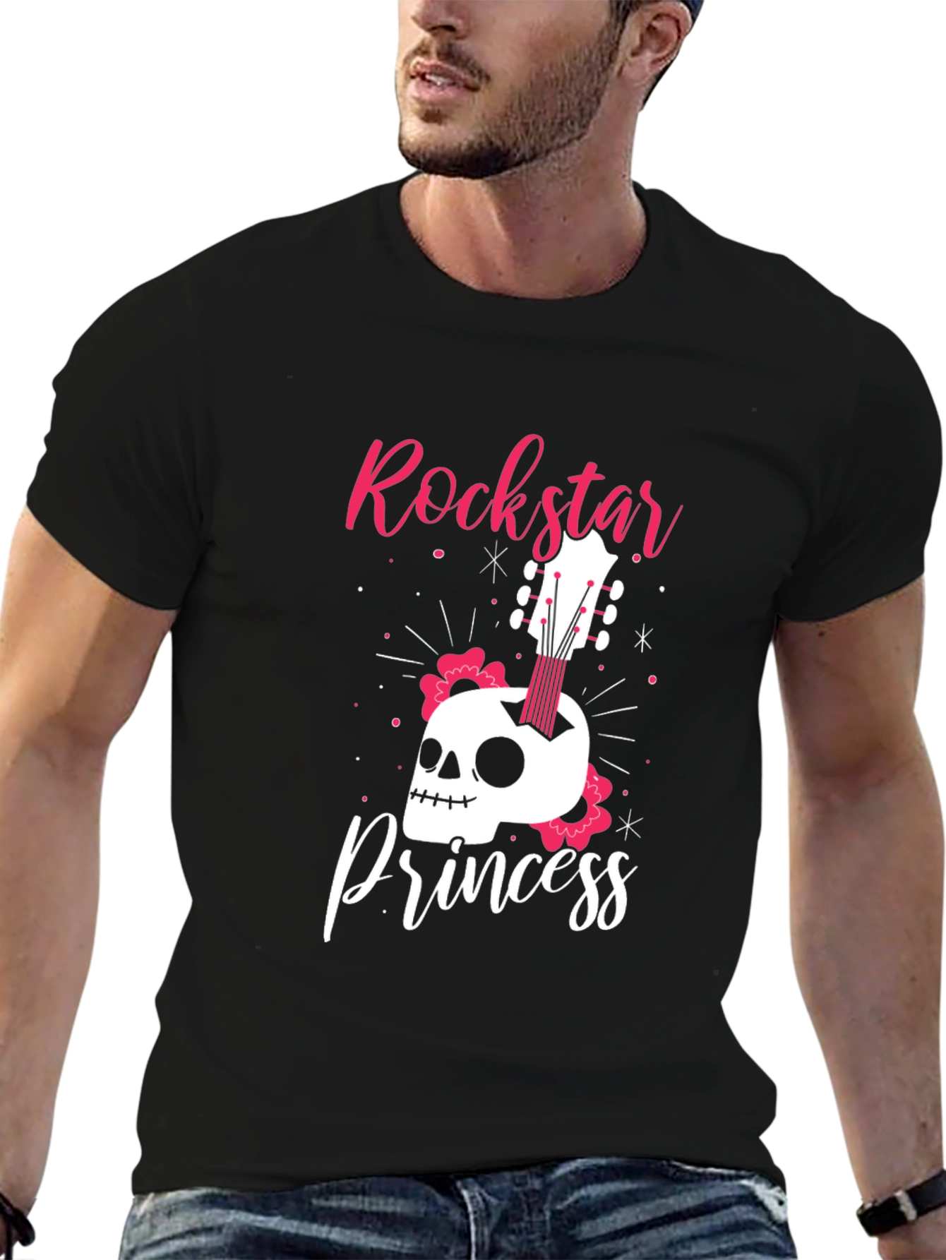 Rockstar Princess Skull Graphic Tee