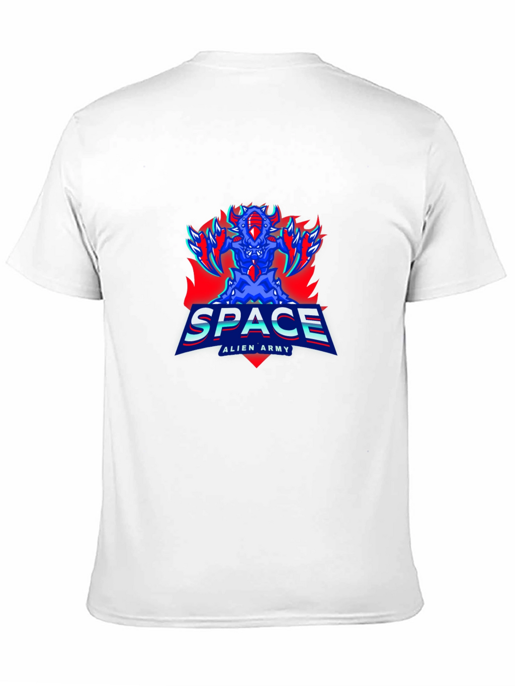Space Alien Army Graphic Tee - Mens Black T-Shirt
