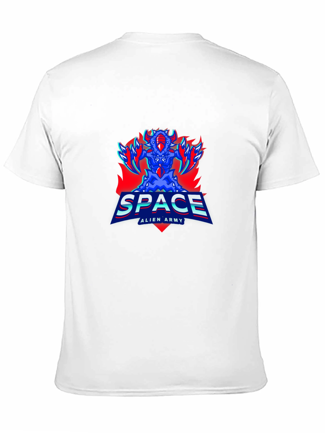 Space Alien Army Graphic Tee - Mens Black T-Shirt