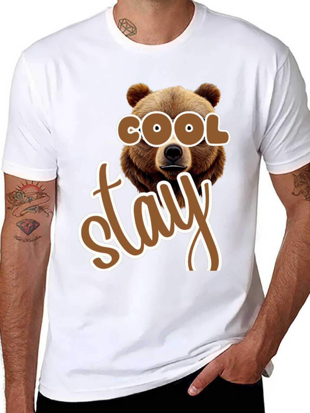Cool Stay Bear Graphic T-Shirt