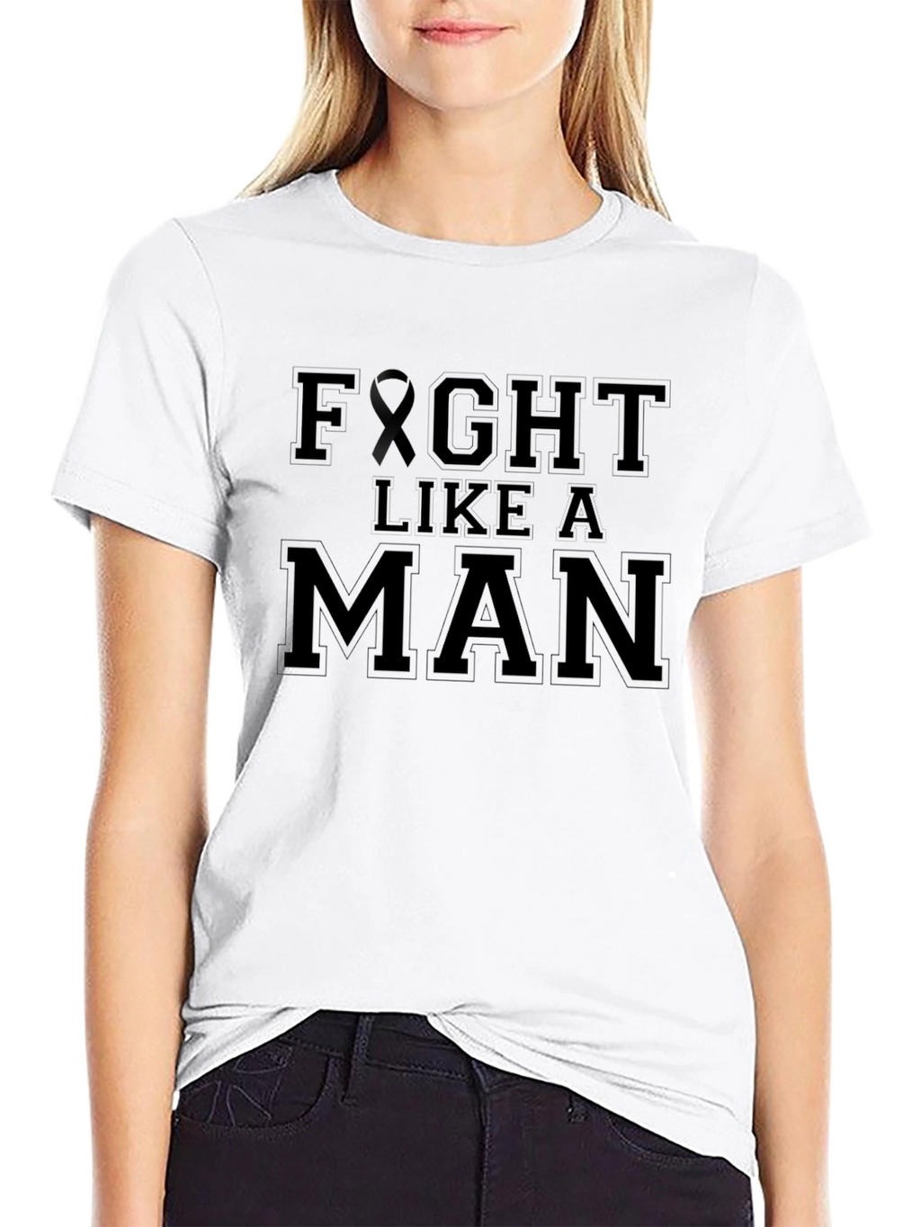 Fight Like A Man Black T-Shirt