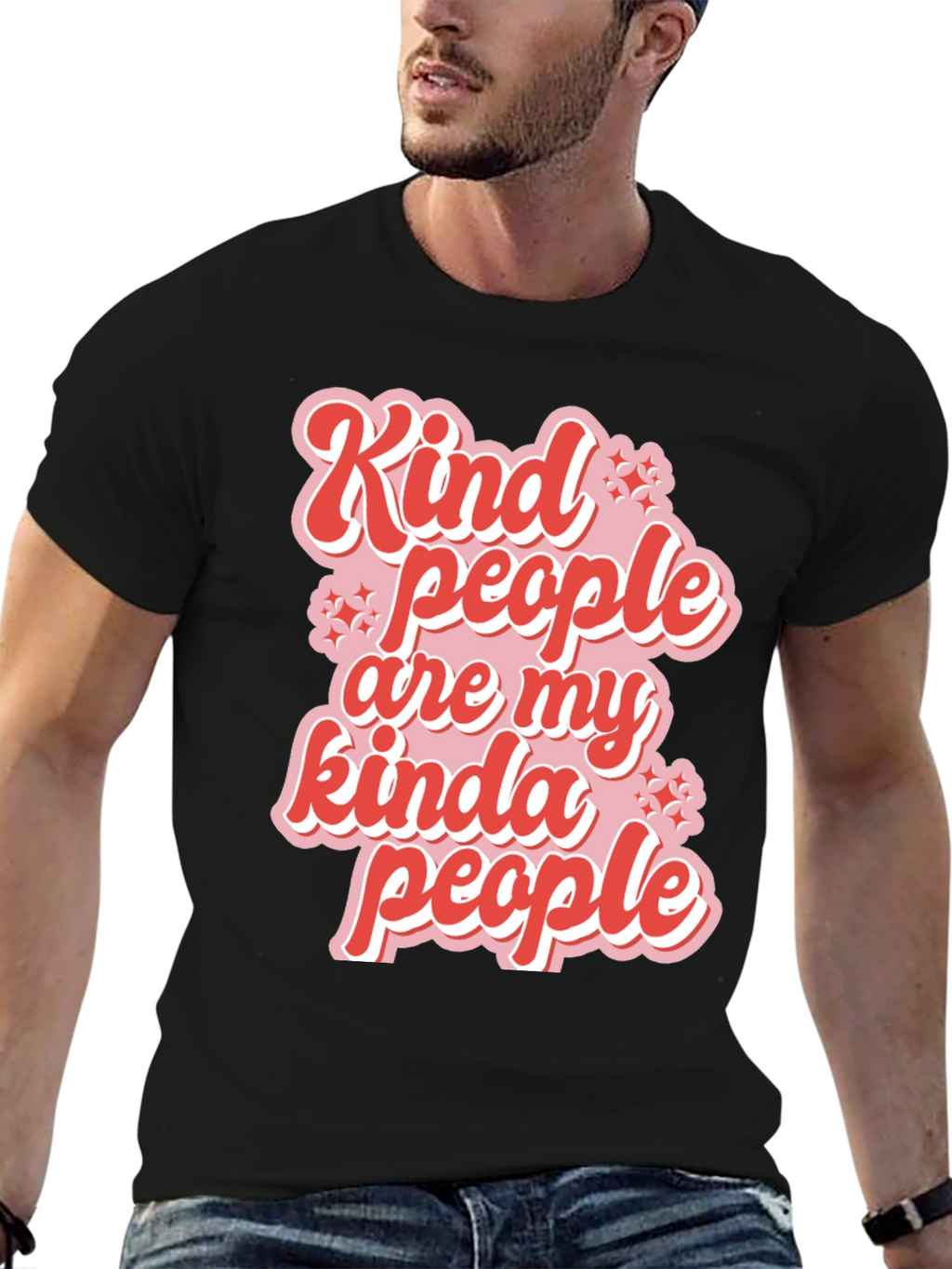 Kind People Graphic Tee - Black Casual T-Shirt