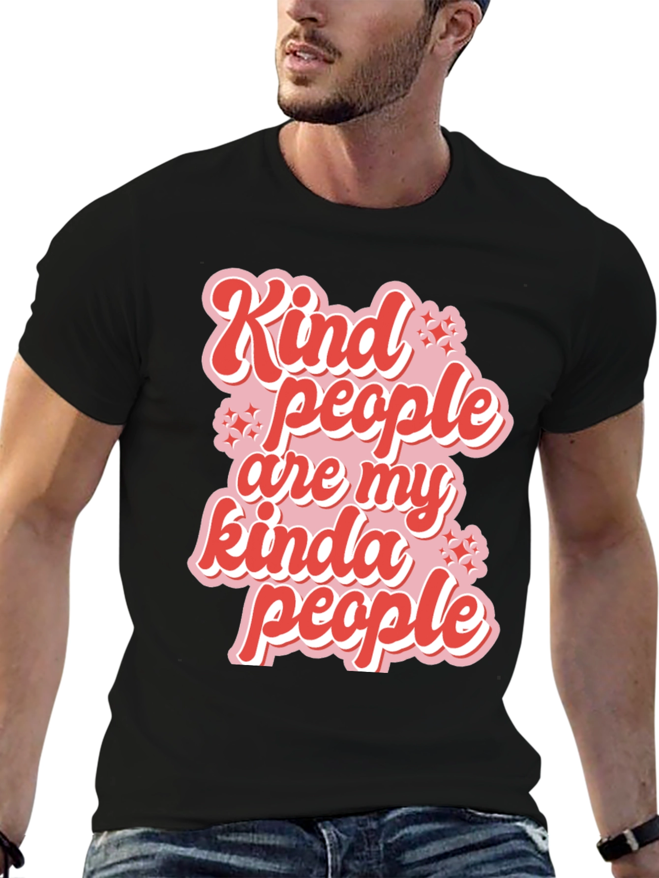 Kind People Graphic Tee - Black Casual T-Shirt