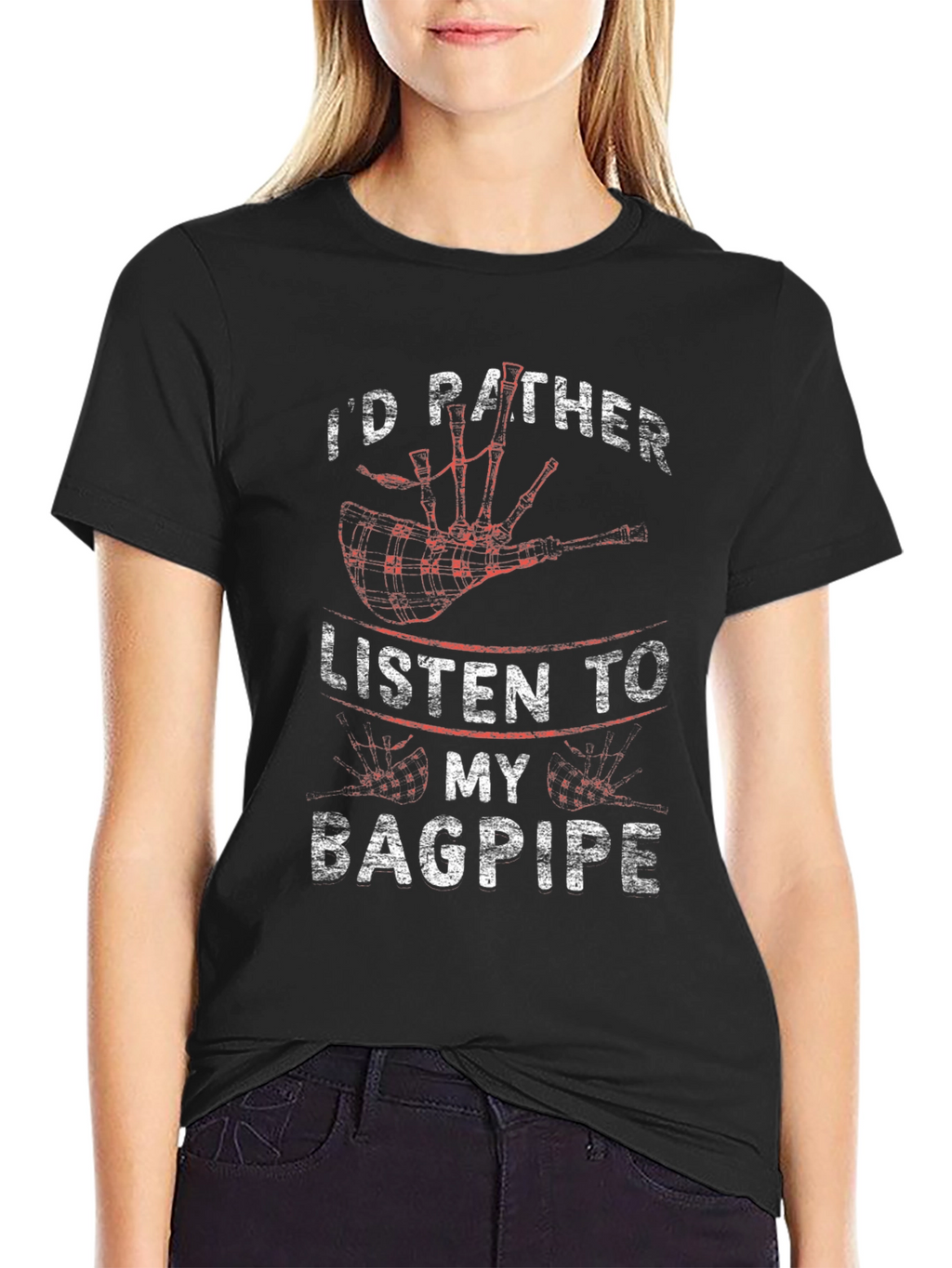 Bagpipe Lover Graphic Tee