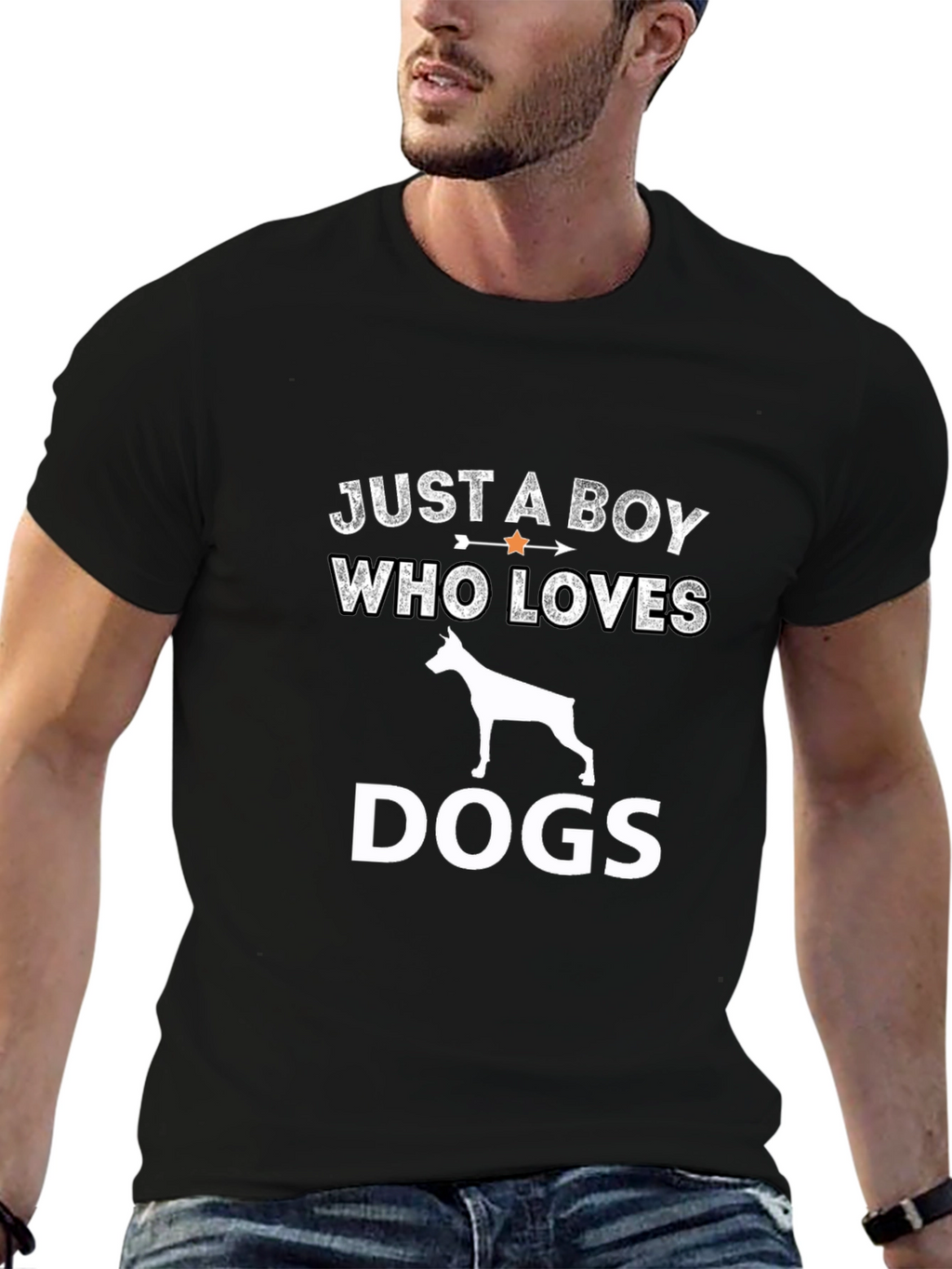 Boy Who Loves Dogs Graphic Tee