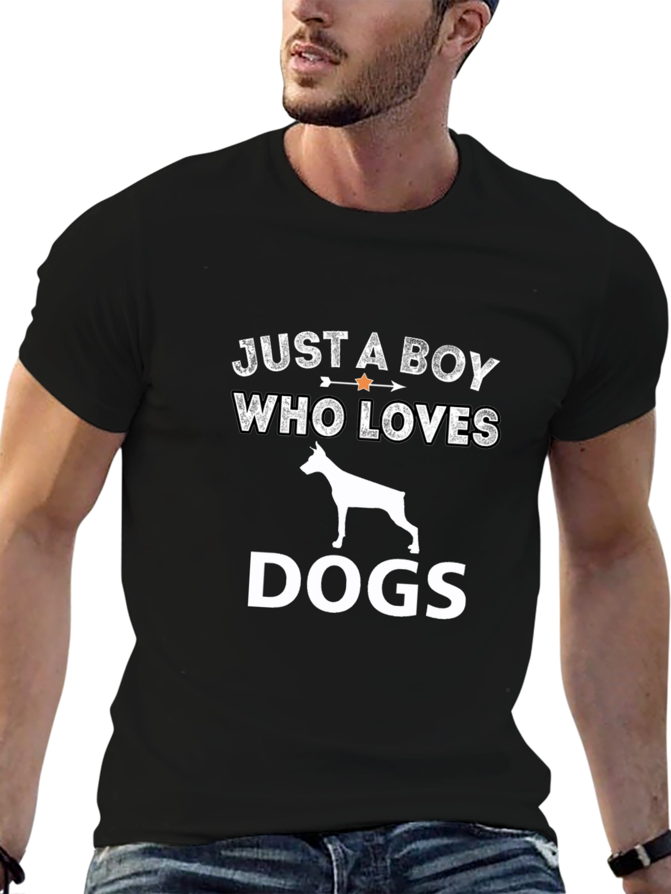 Boy Who Loves Dogs Graphic Tee