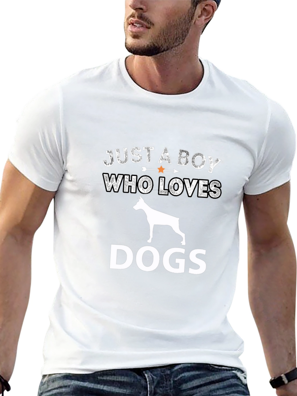 Boy Who Loves Dogs Graphic Tee