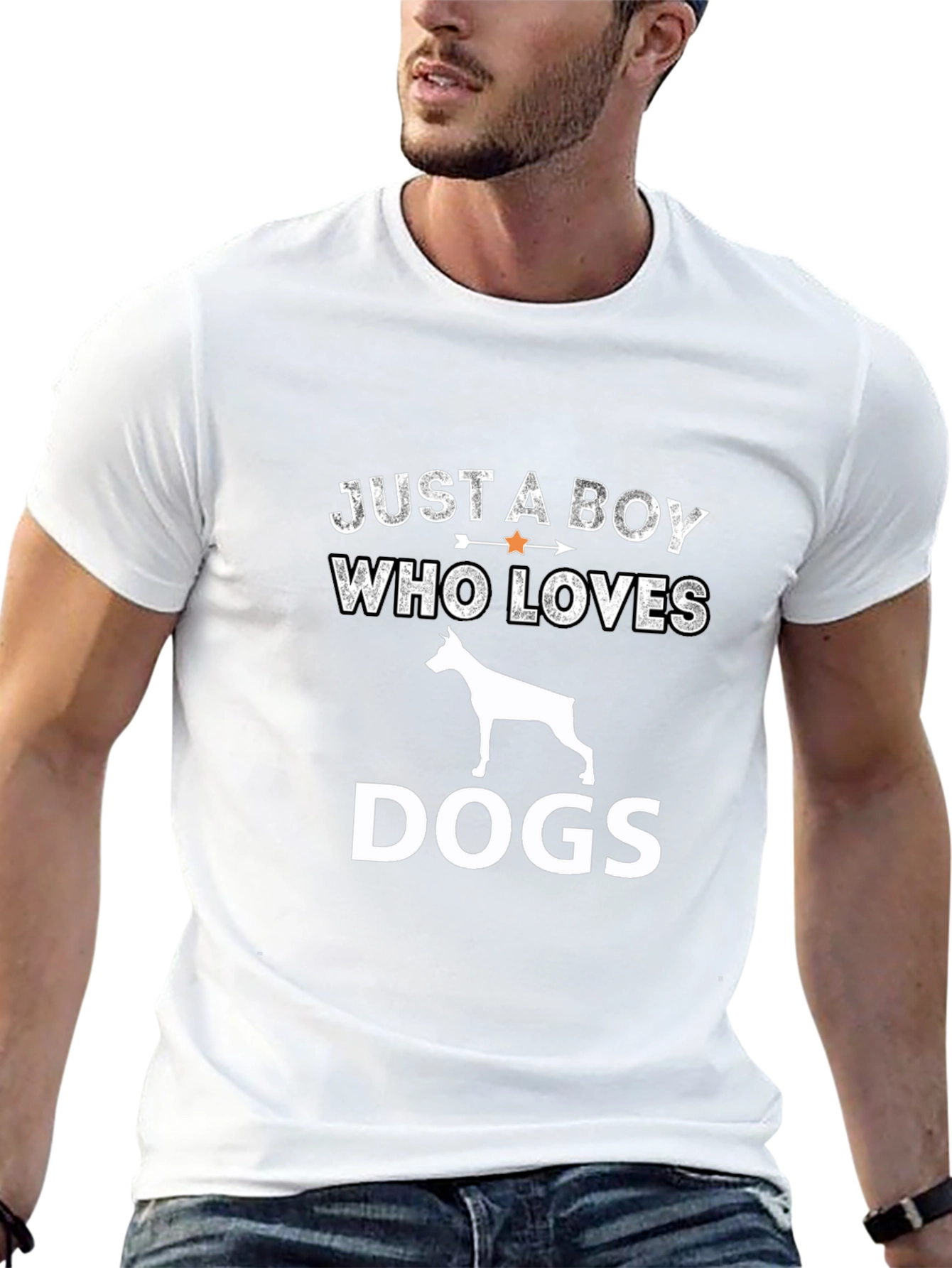 Boy Who Loves Dogs Graphic Tee