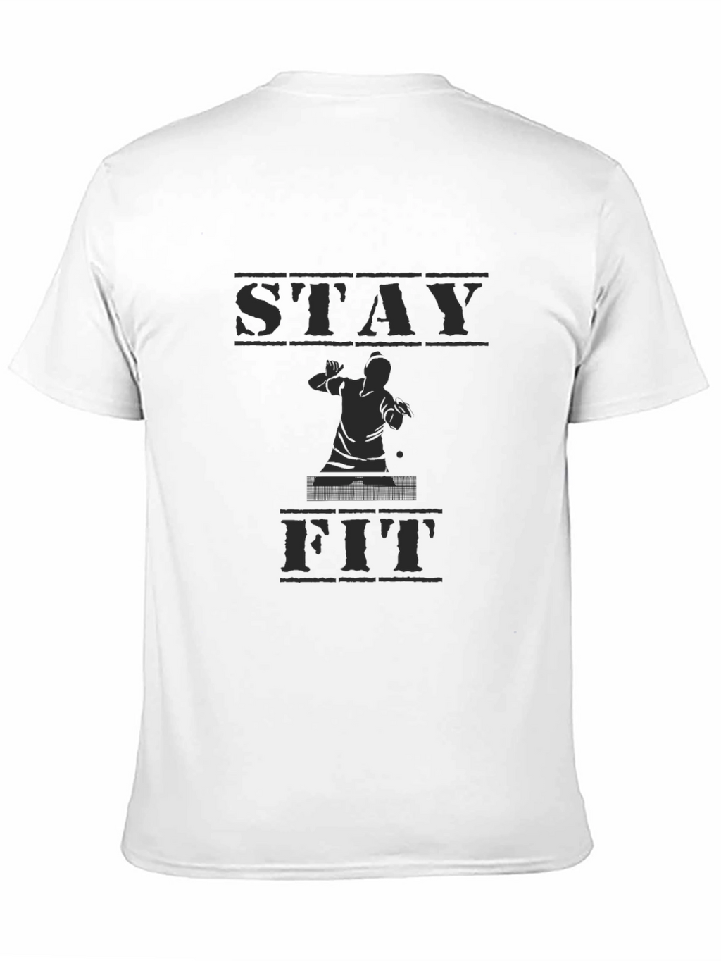 Stay Fit Black Graphic Tee