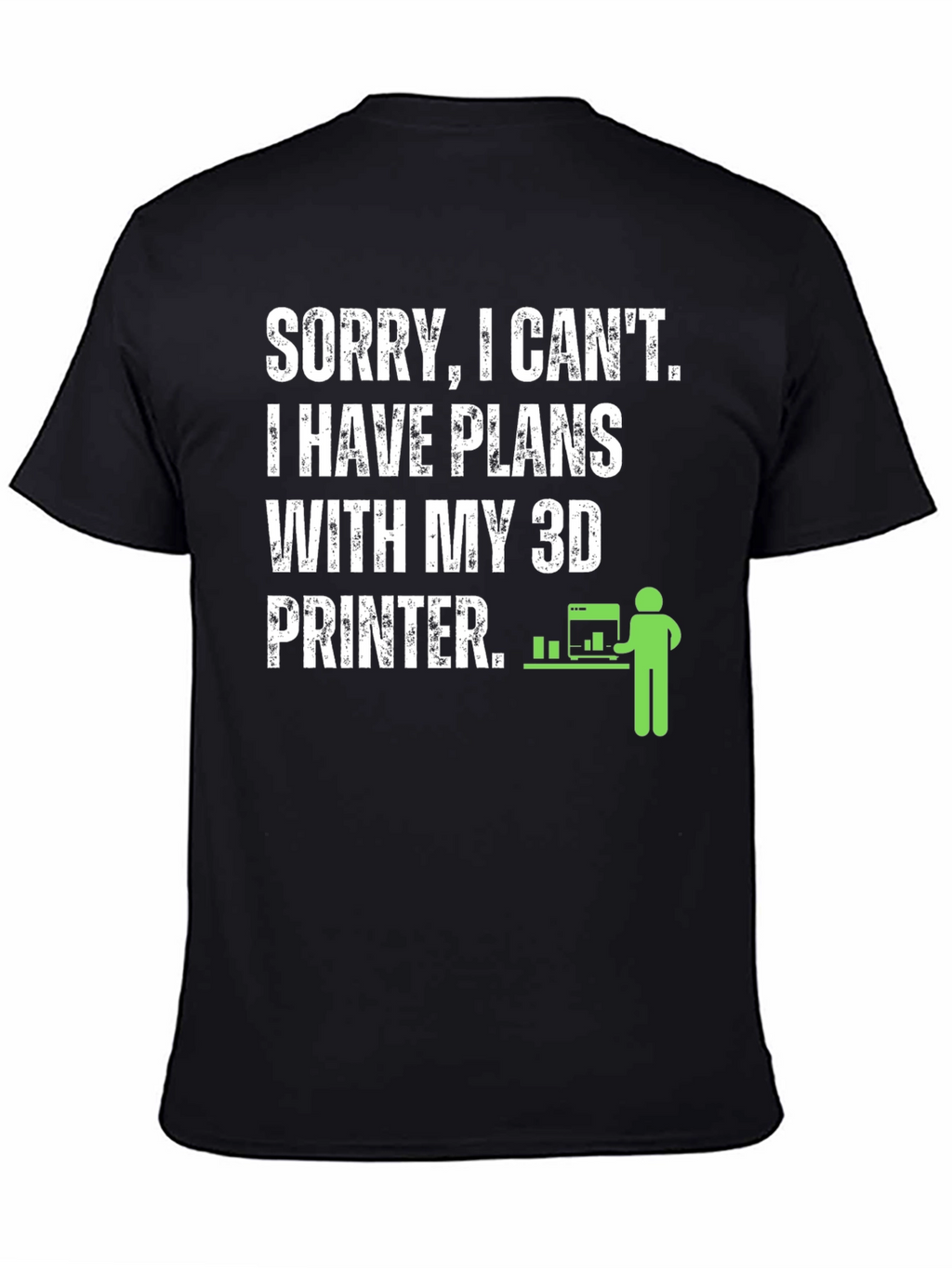 3D Printer Plans Graphic Tee - Black