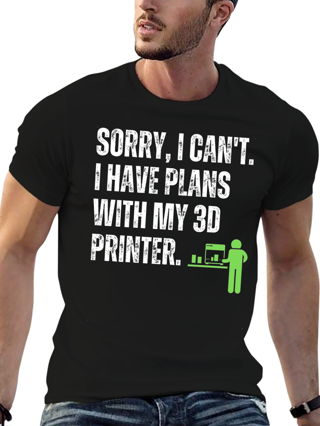 3D Printer Plans Graphic Tee - Black