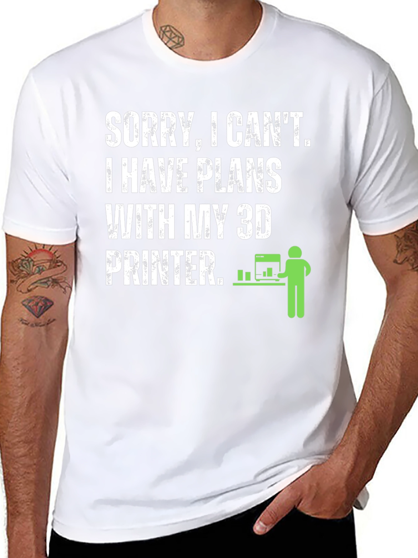 3D Printer Plans Graphic Tee - Black