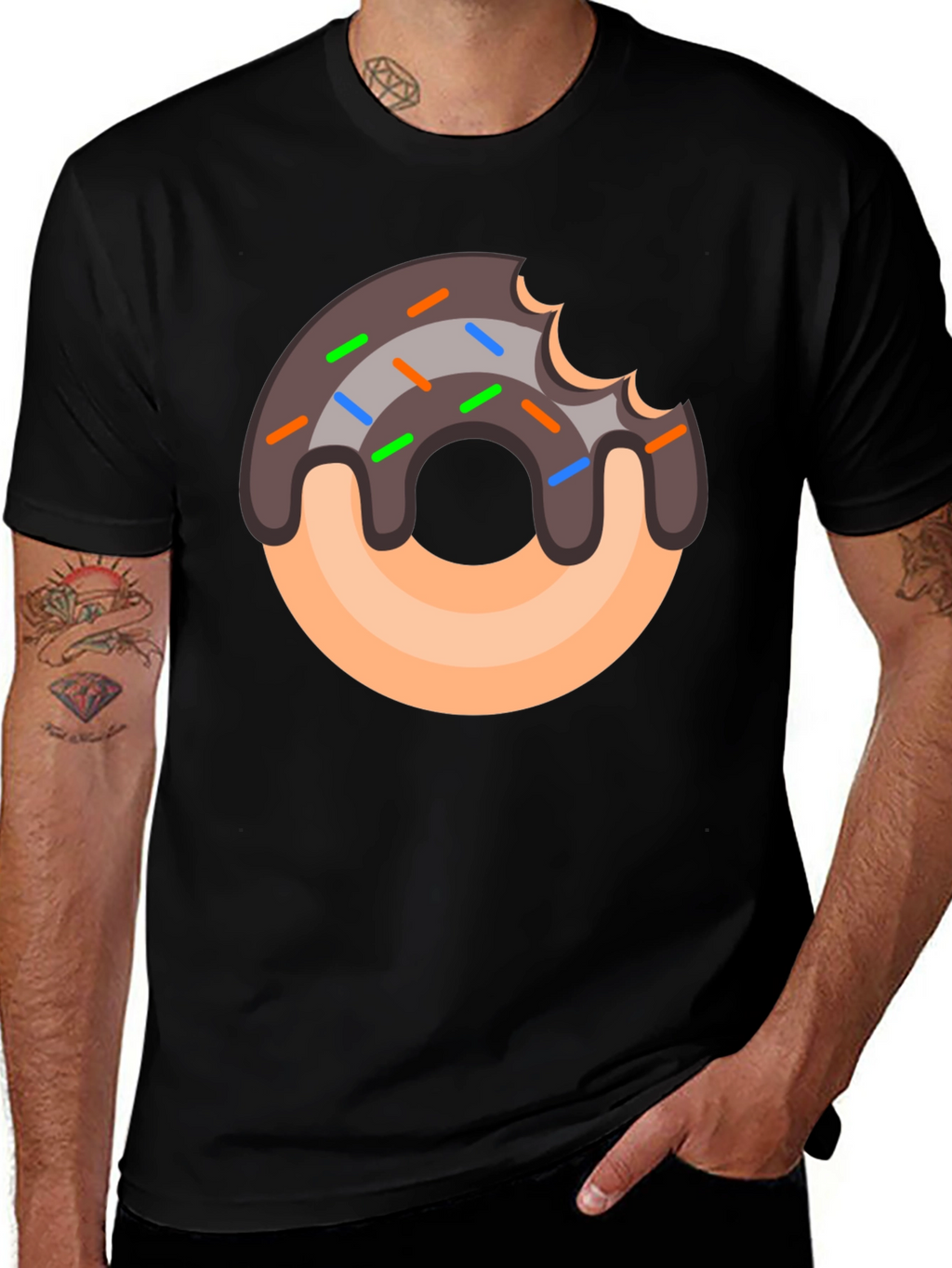 Donut Graphic T-Shirt - Sweet Tooth Style