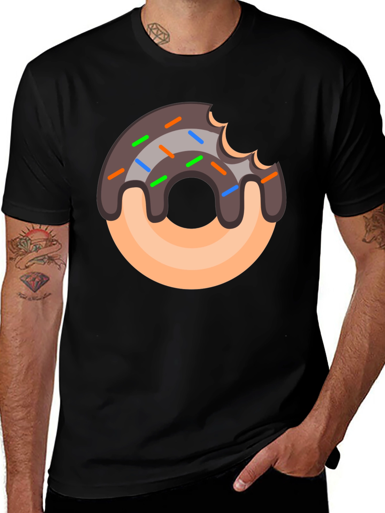 Donut Graphic T-Shirt - Sweet Tooth Style