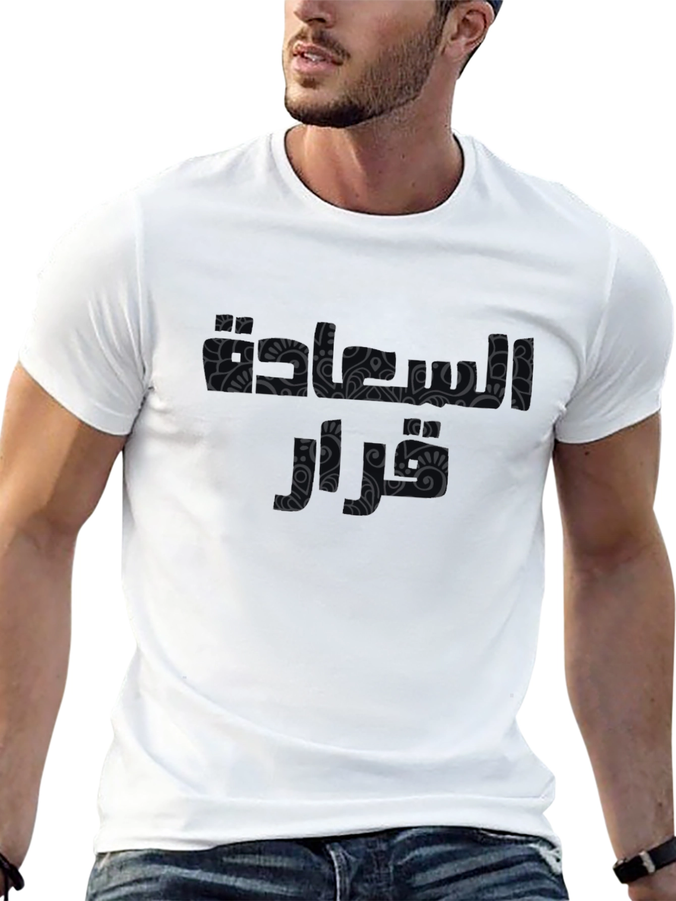 Mens Graphic Tee - Abstract Floral Design