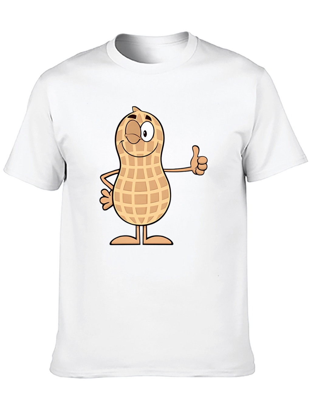 Funny Peanut Cartoon Black T-Shirt