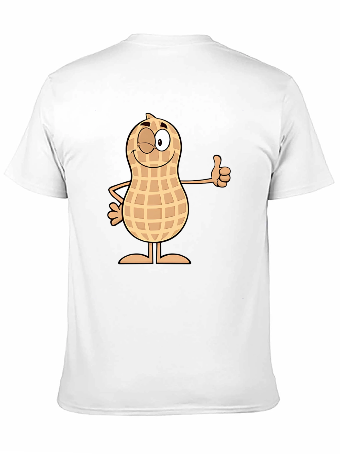 Funny Peanut Cartoon Black T-Shirt