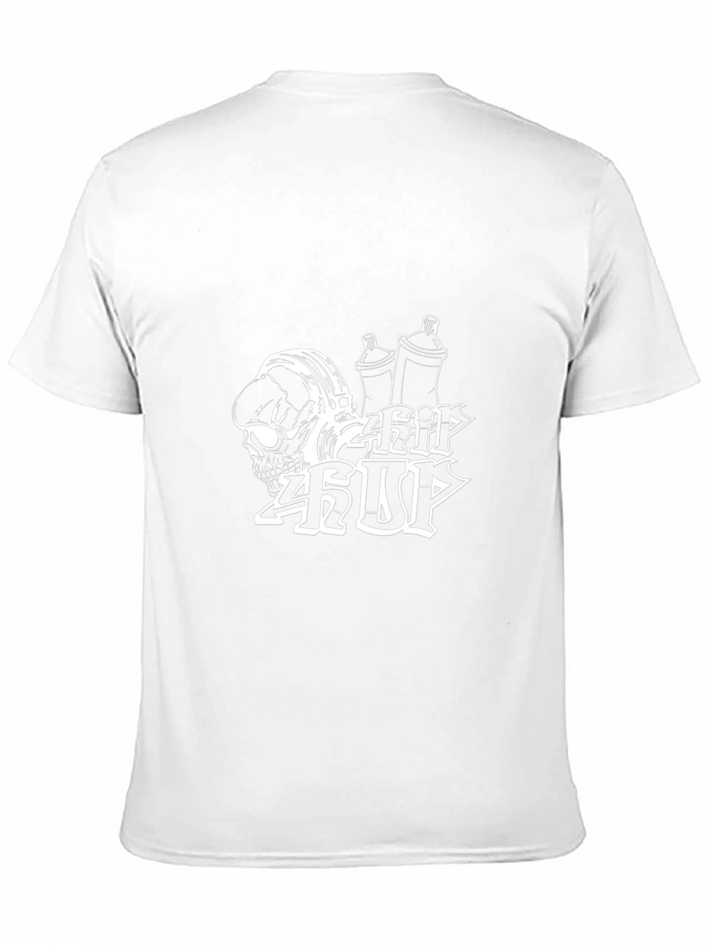 Urban Style Black Graphic Tee - Skull & Graffiti