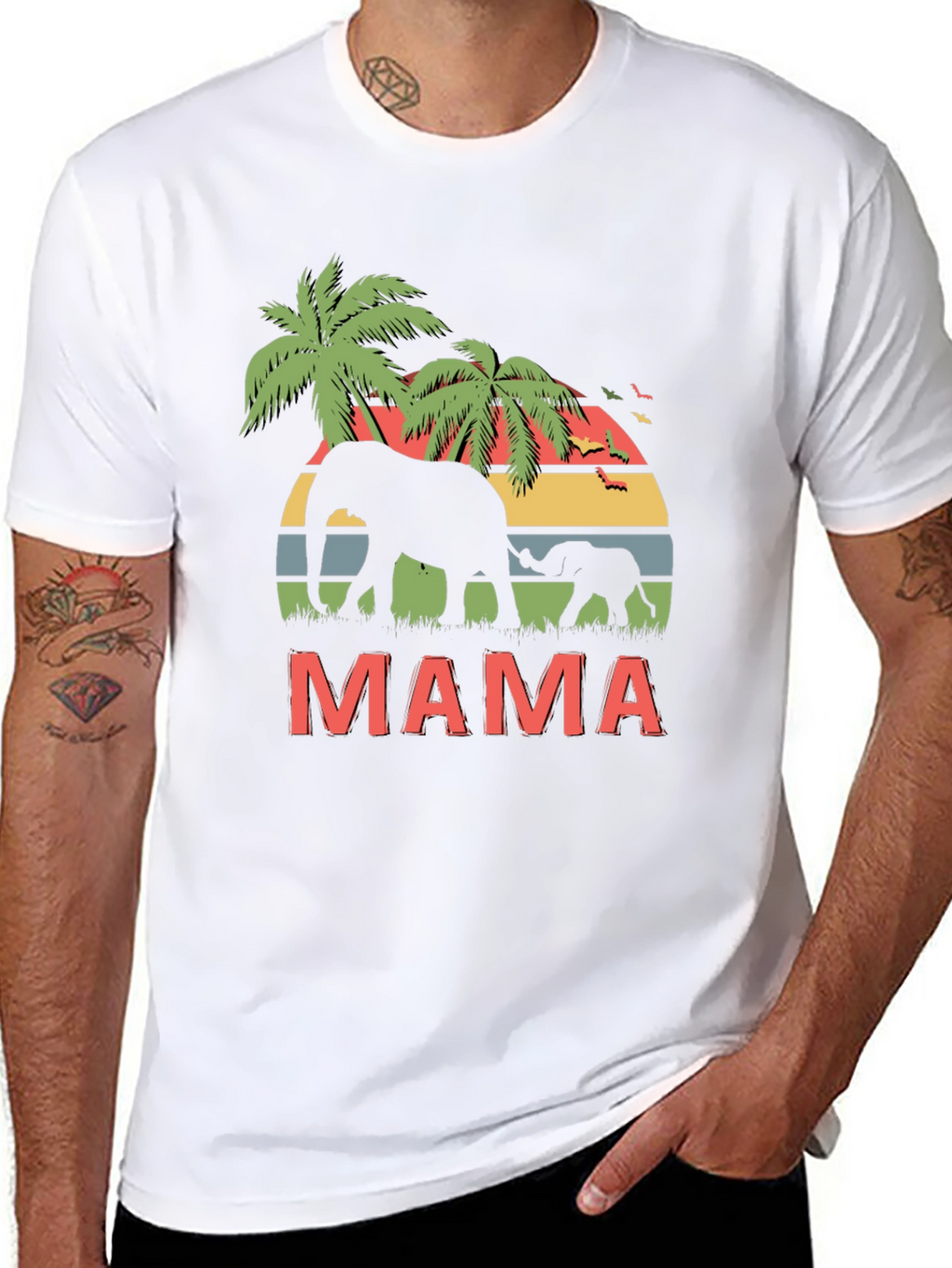 Mama Elephant Graphic Tee - Wildlife Lovers T-Shirt