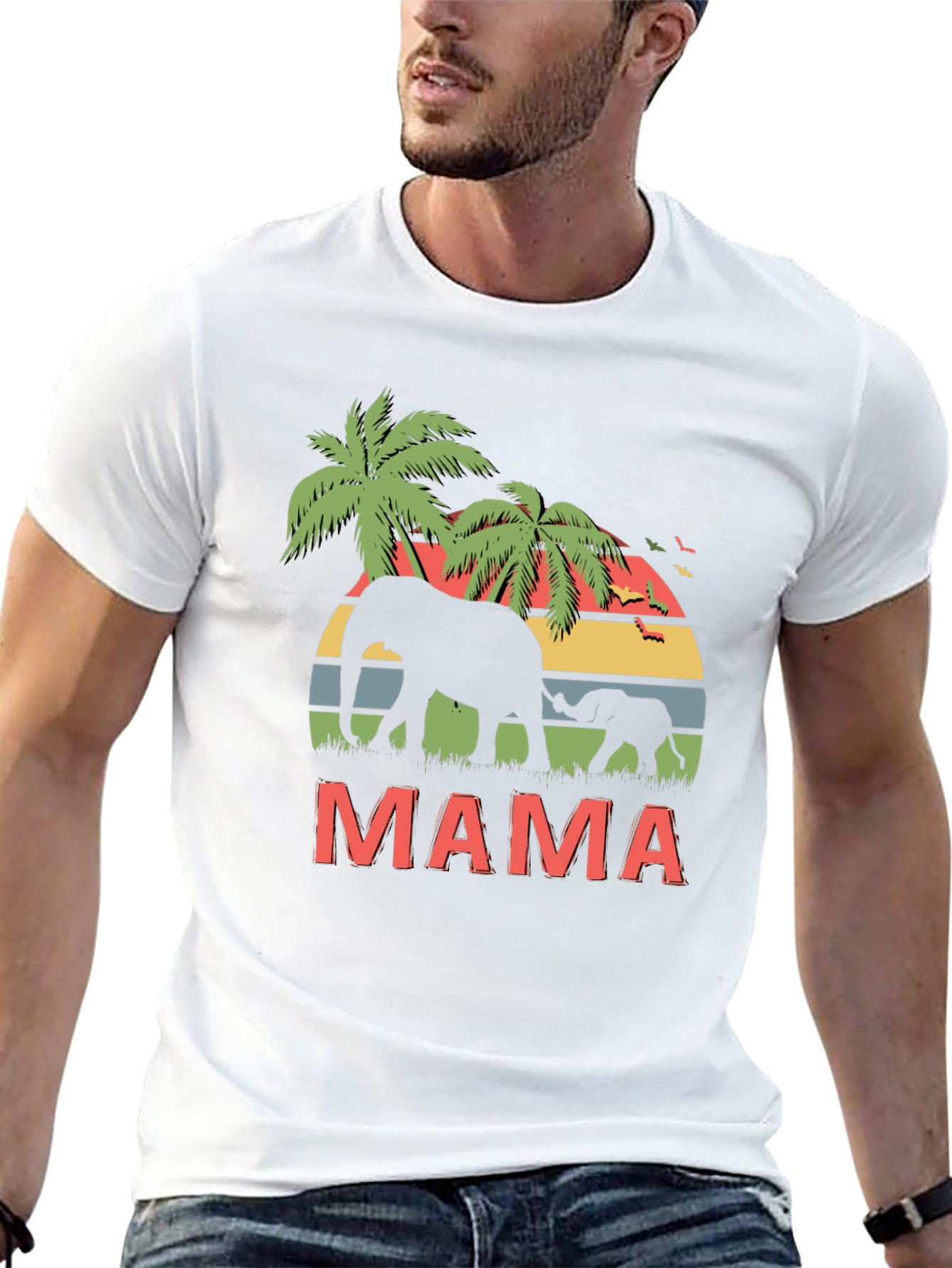 Mama Elephant Graphic Tee - Wildlife Lovers T-Shirt