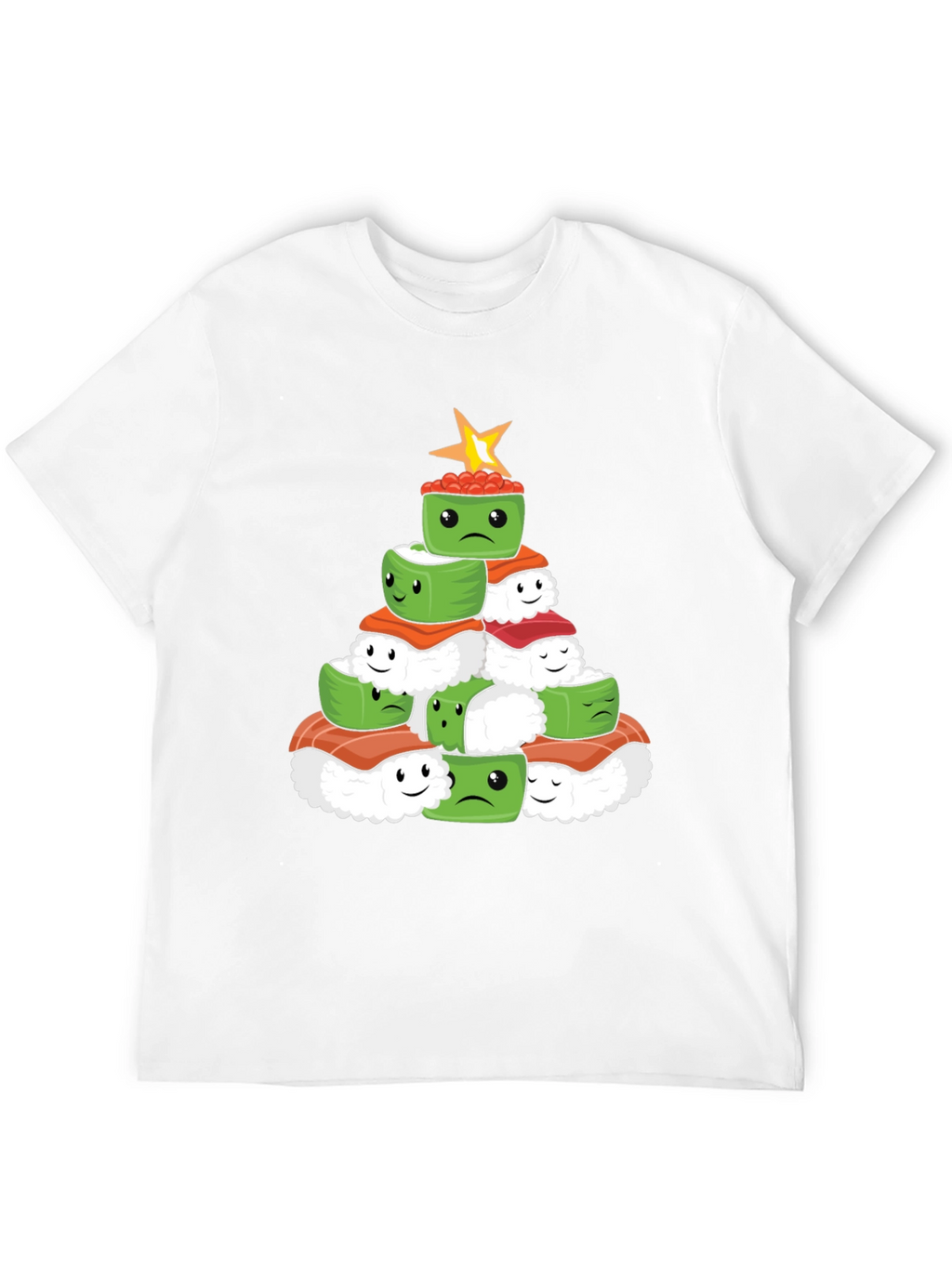 Sushi Christmas Tree Graphic Tee - Holiday Apparel