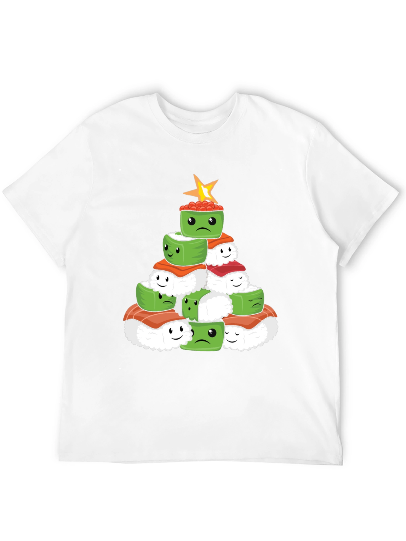 Sushi Christmas Tree Graphic Tee - Holiday Apparel