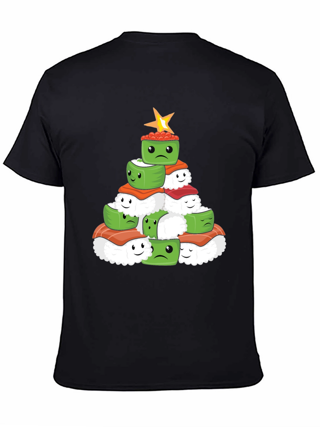 Sushi Christmas Tree Graphic Tee - Holiday Apparel
