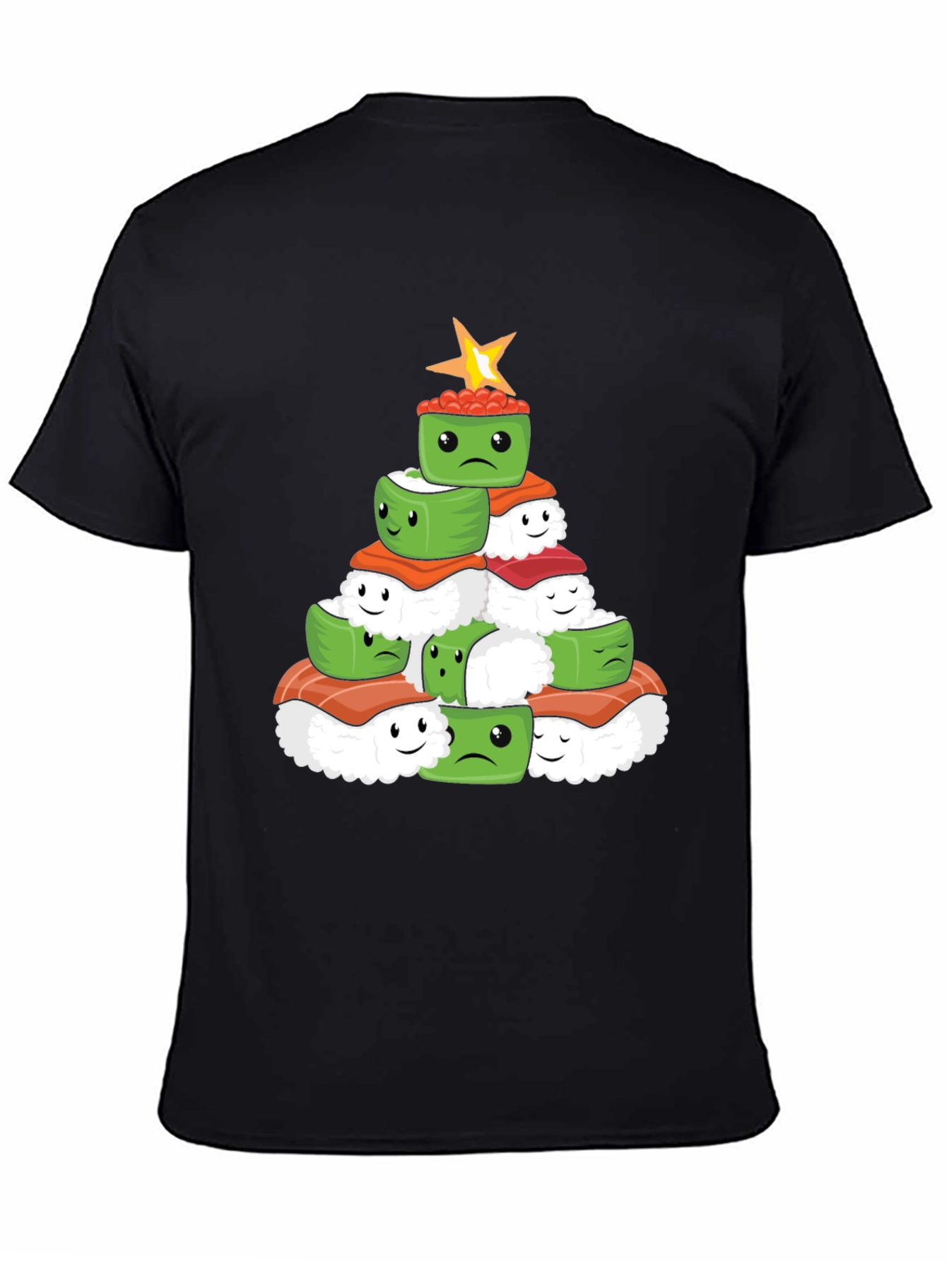 Sushi Christmas Tree Graphic Tee - Holiday Apparel