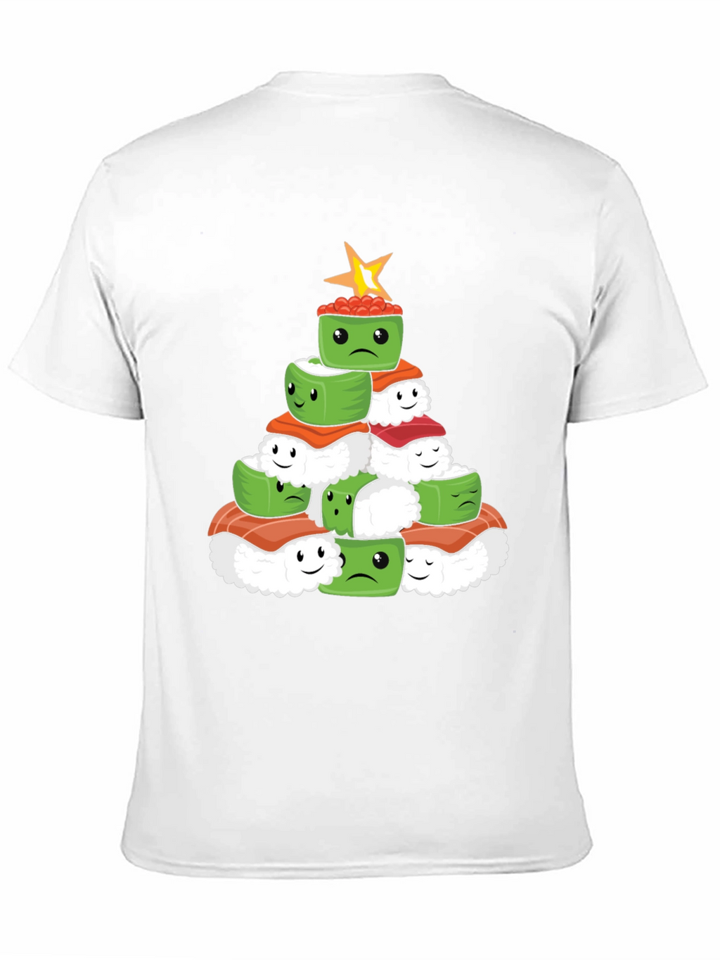 Sushi Christmas Tree Graphic Tee - Holiday Apparel