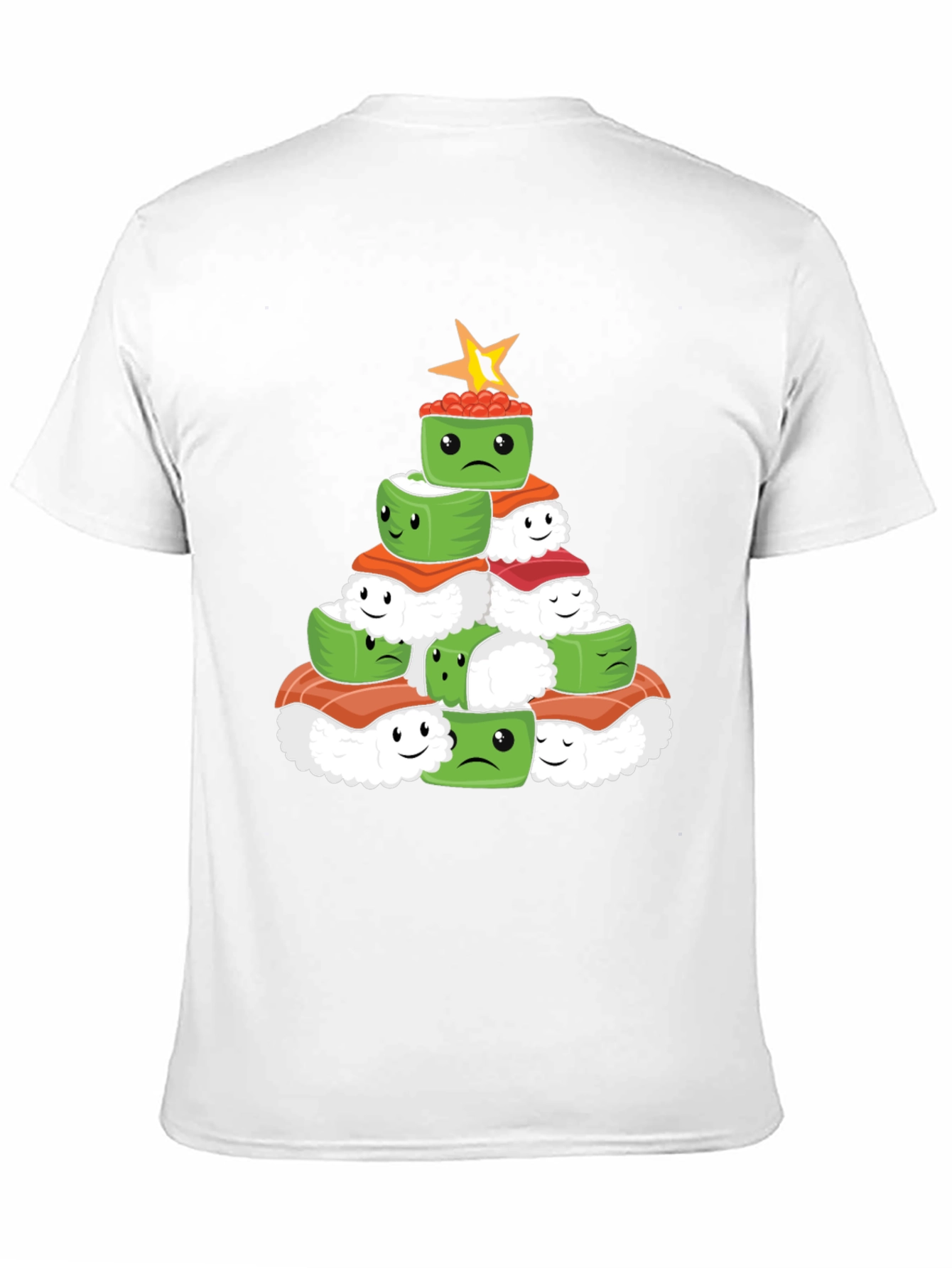 Sushi Christmas Tree Graphic Tee - Holiday Apparel