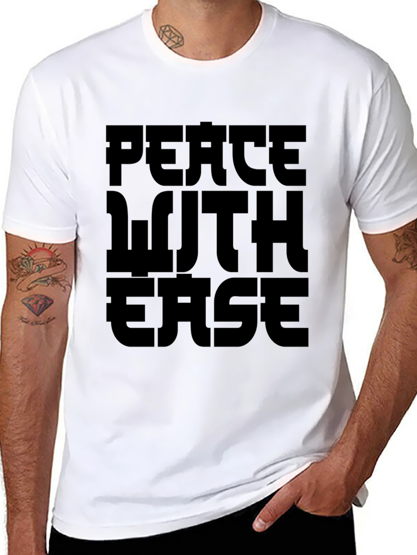 Peace With Ease Black Graphic Tee