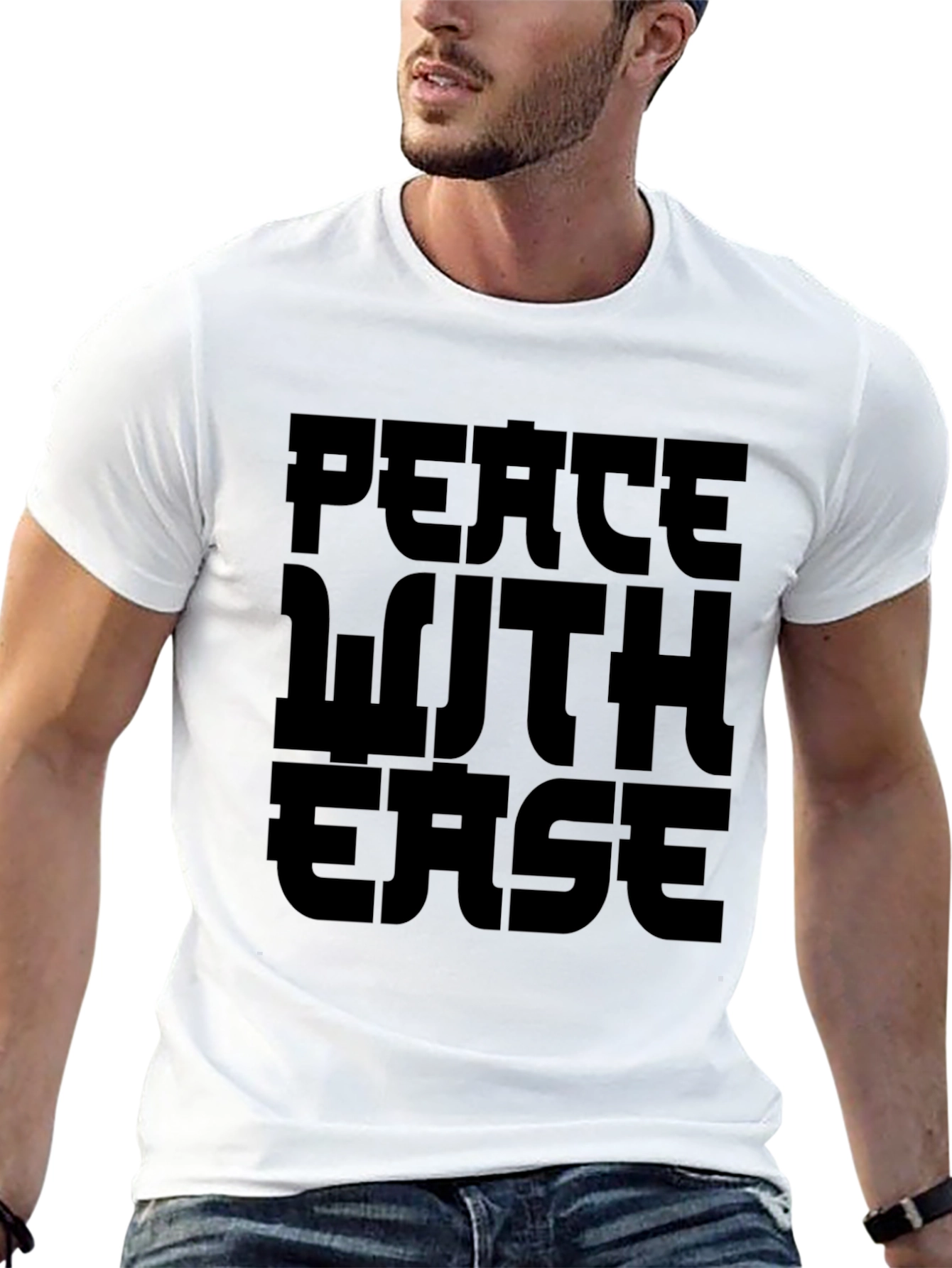 Peace With Ease Black Graphic Tee