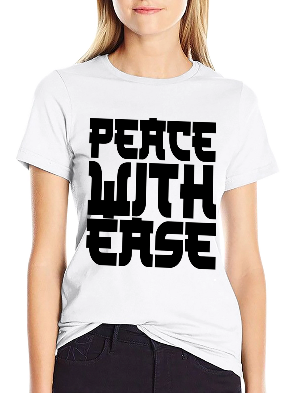 Peace With Ease Black Graphic Tee