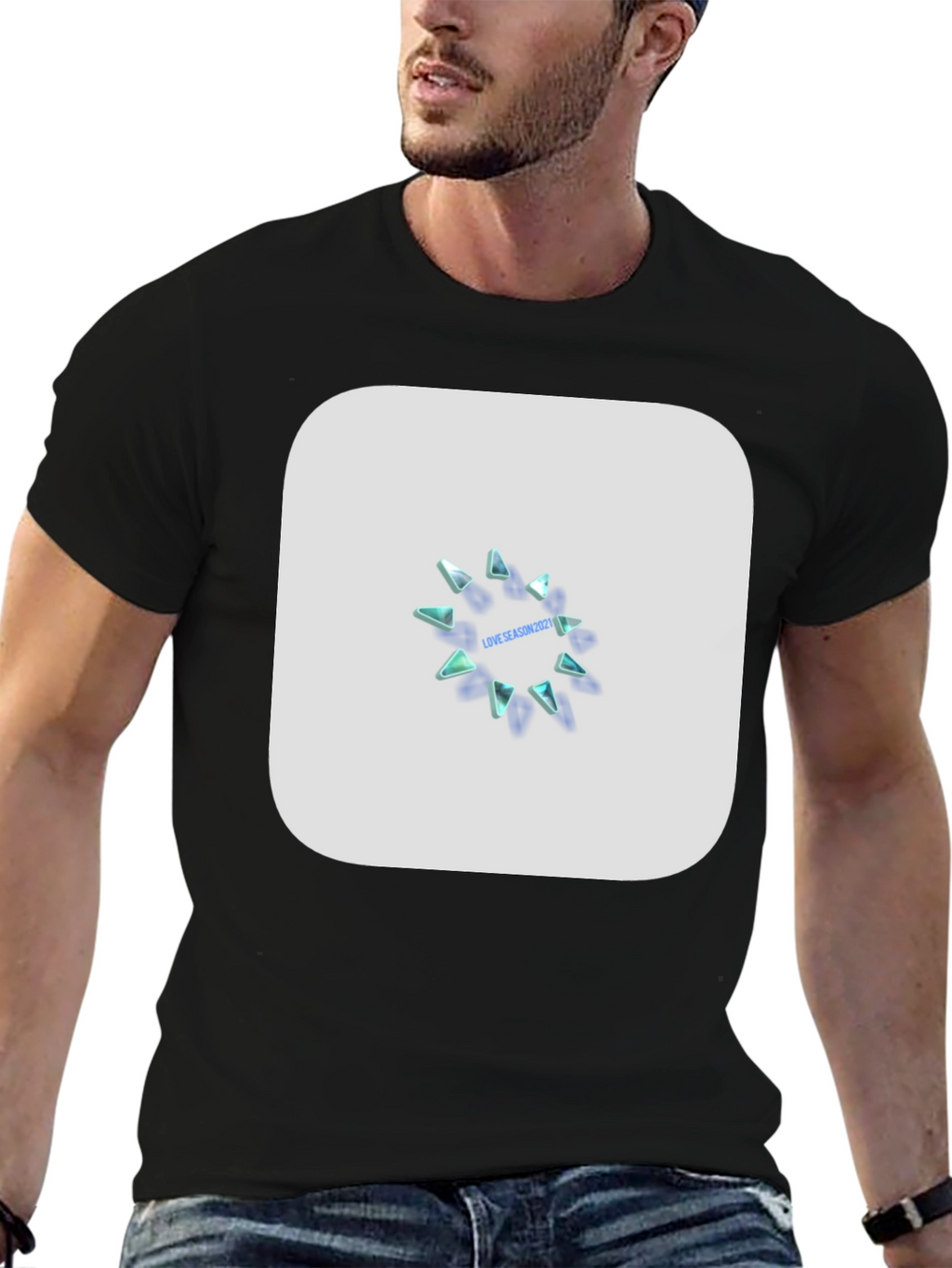 Modern Black Graphic Tee - Love Season 2021