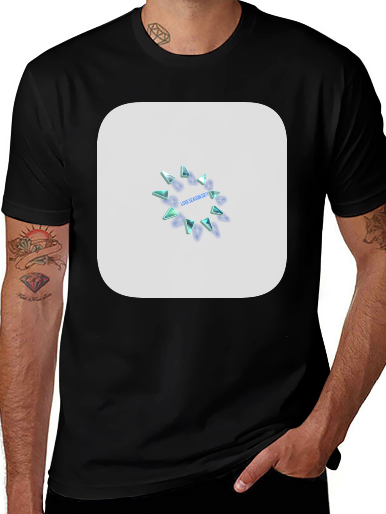Modern Black Graphic Tee - Love Season 2021