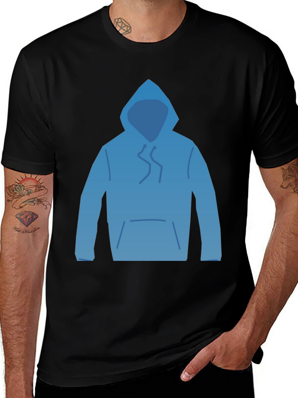 Hoodie Graphic T-Shirt - Casual Comfort