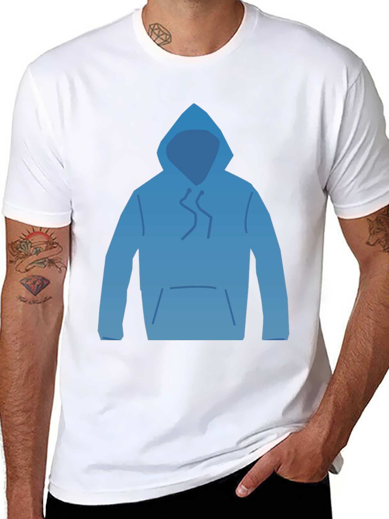 Hoodie Graphic T-Shirt - Casual Comfort