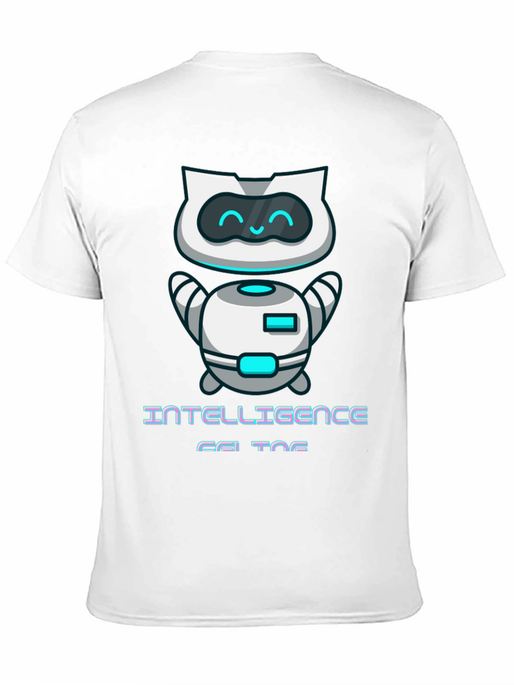 Intelligent Cat Bot Graphic T-Shirt