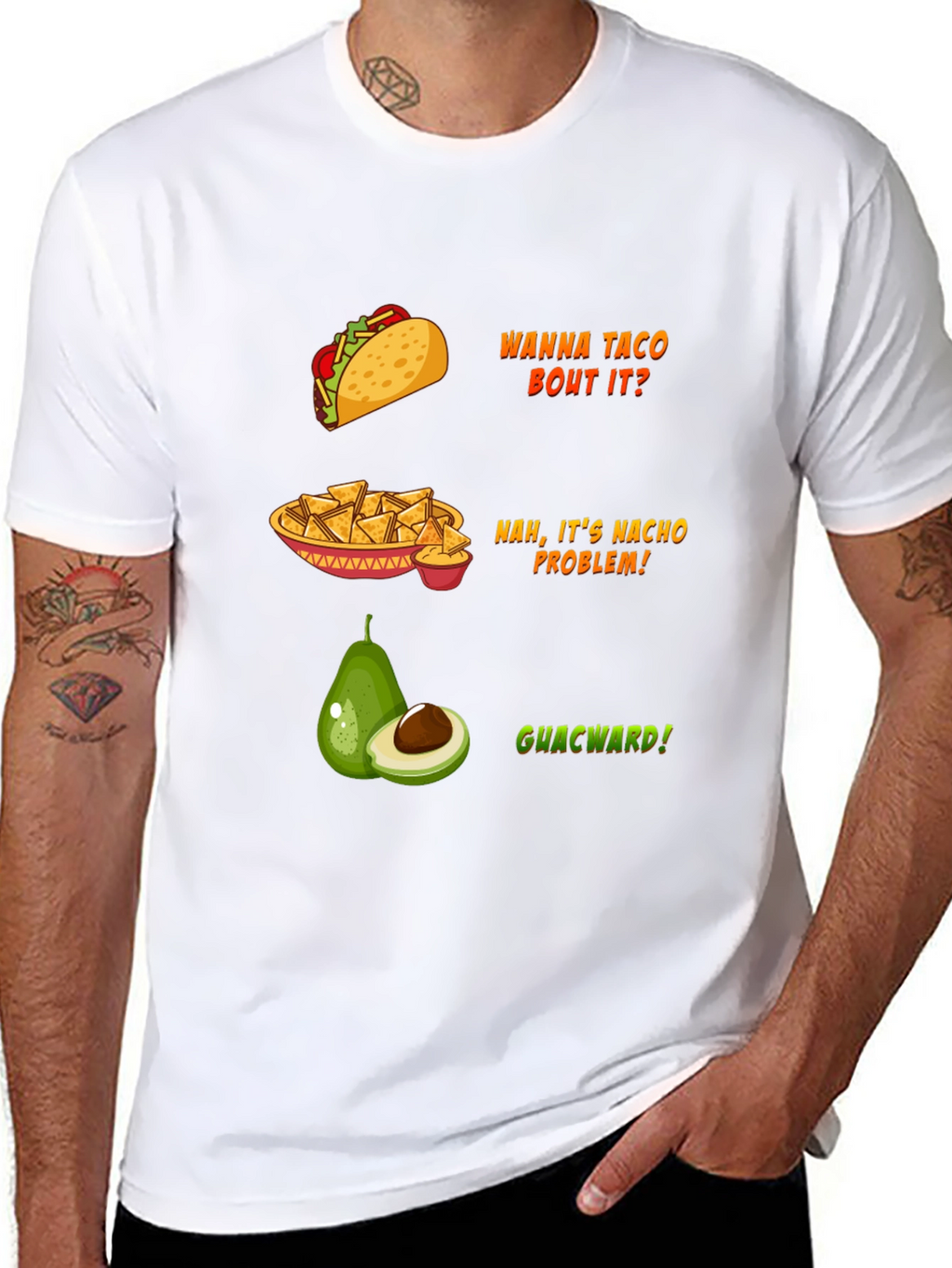 Funny Food Puns Black T-Shirt