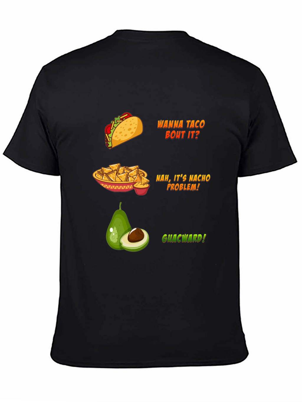 Funny Food Puns Black T-Shirt