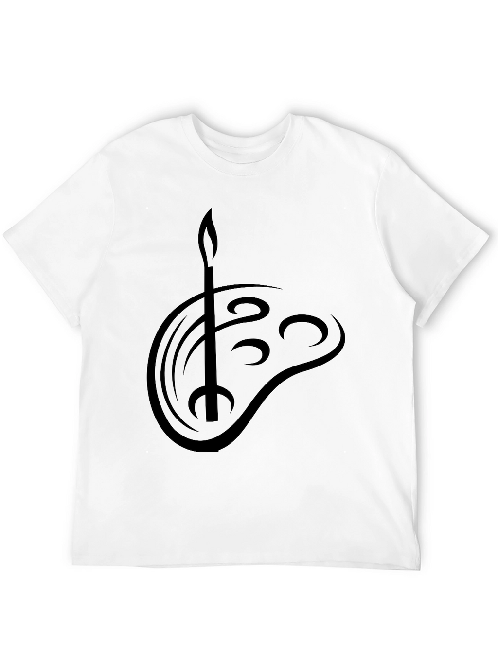 Black T-Shirt with Artist Palette Graphic Tee