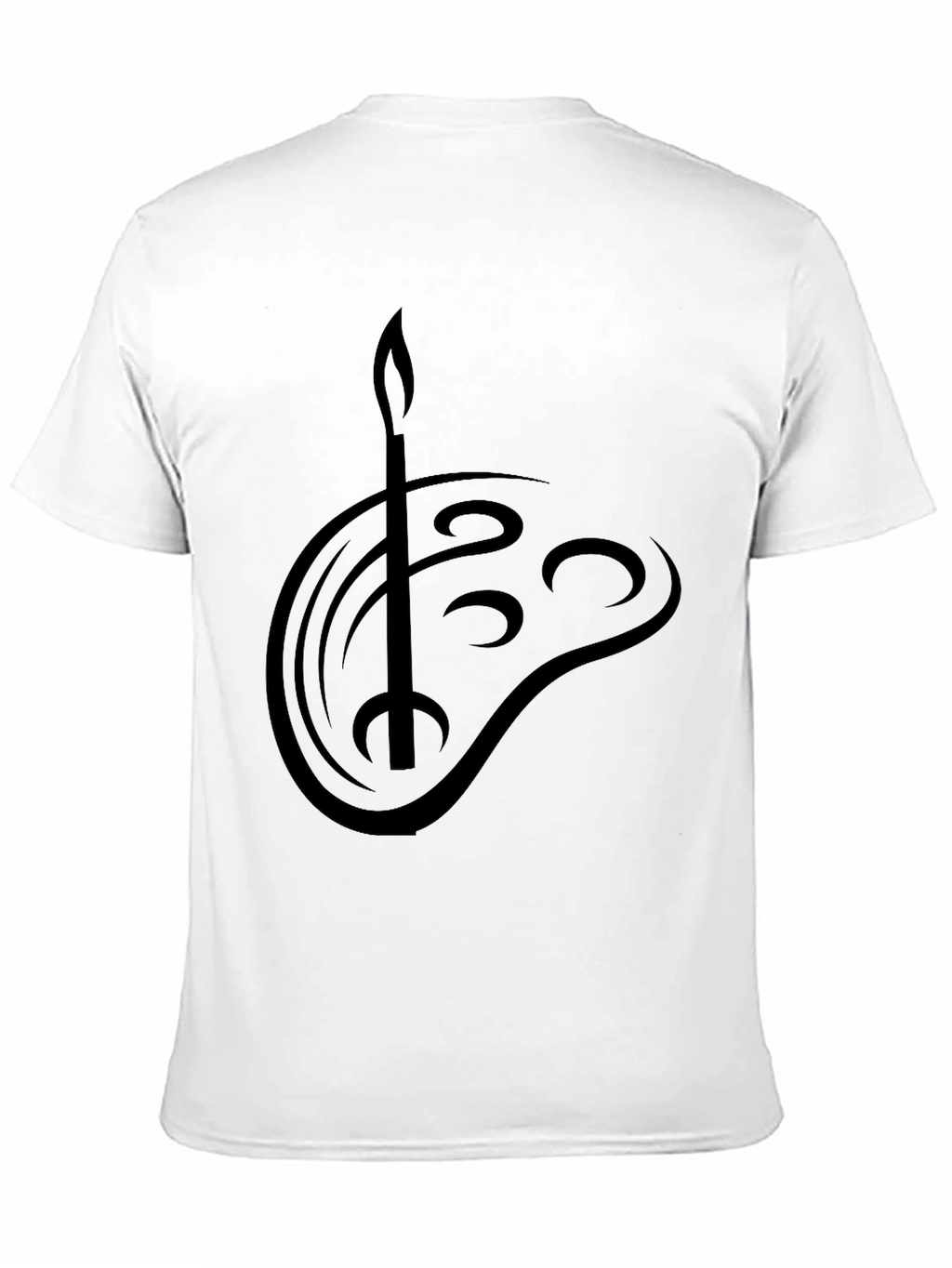 Black T-Shirt with Artist Palette Graphic Tee