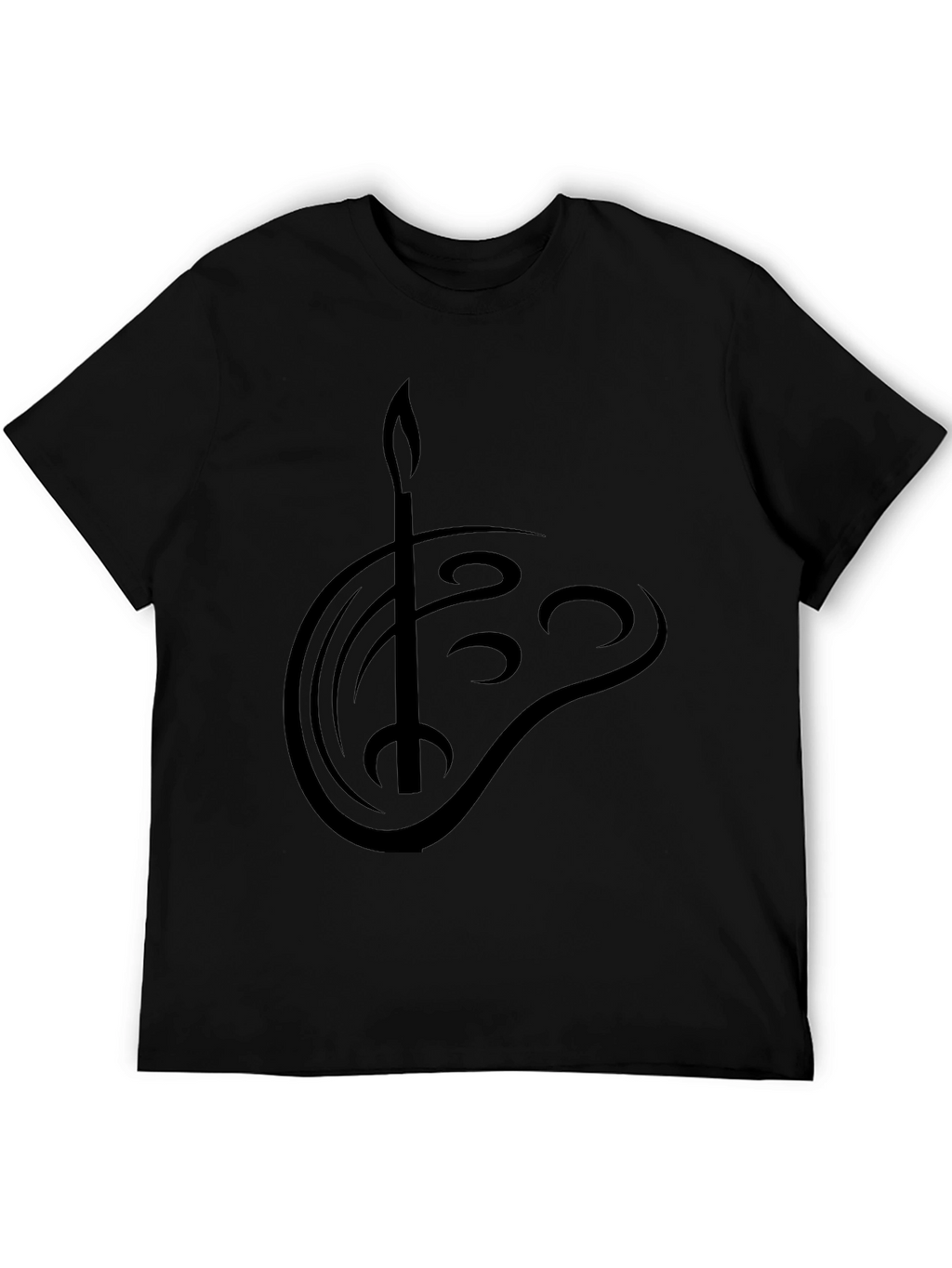 Black T-Shirt with Artist Palette Graphic Tee