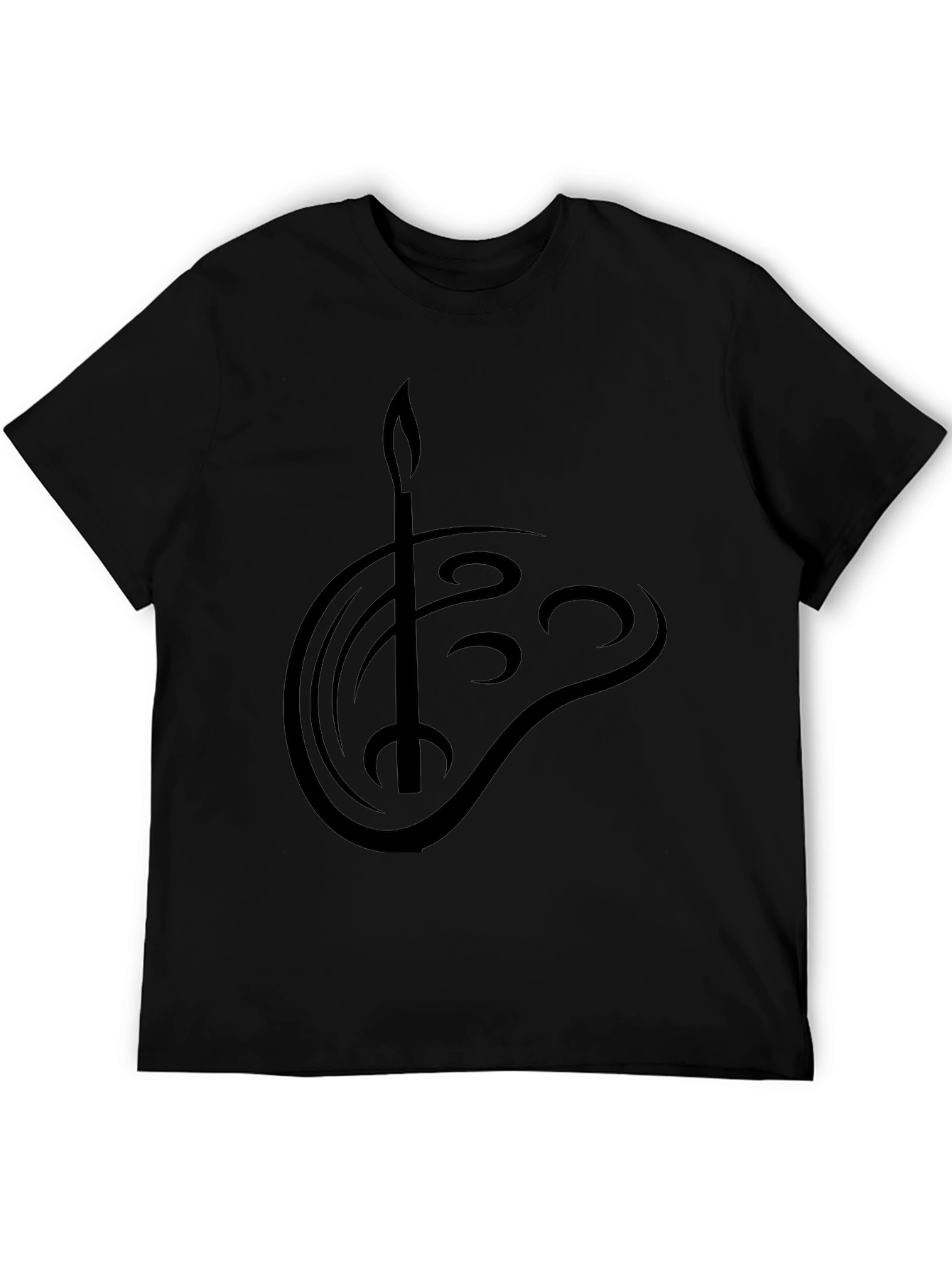 Black T-Shirt with Artist Palette Graphic Tee