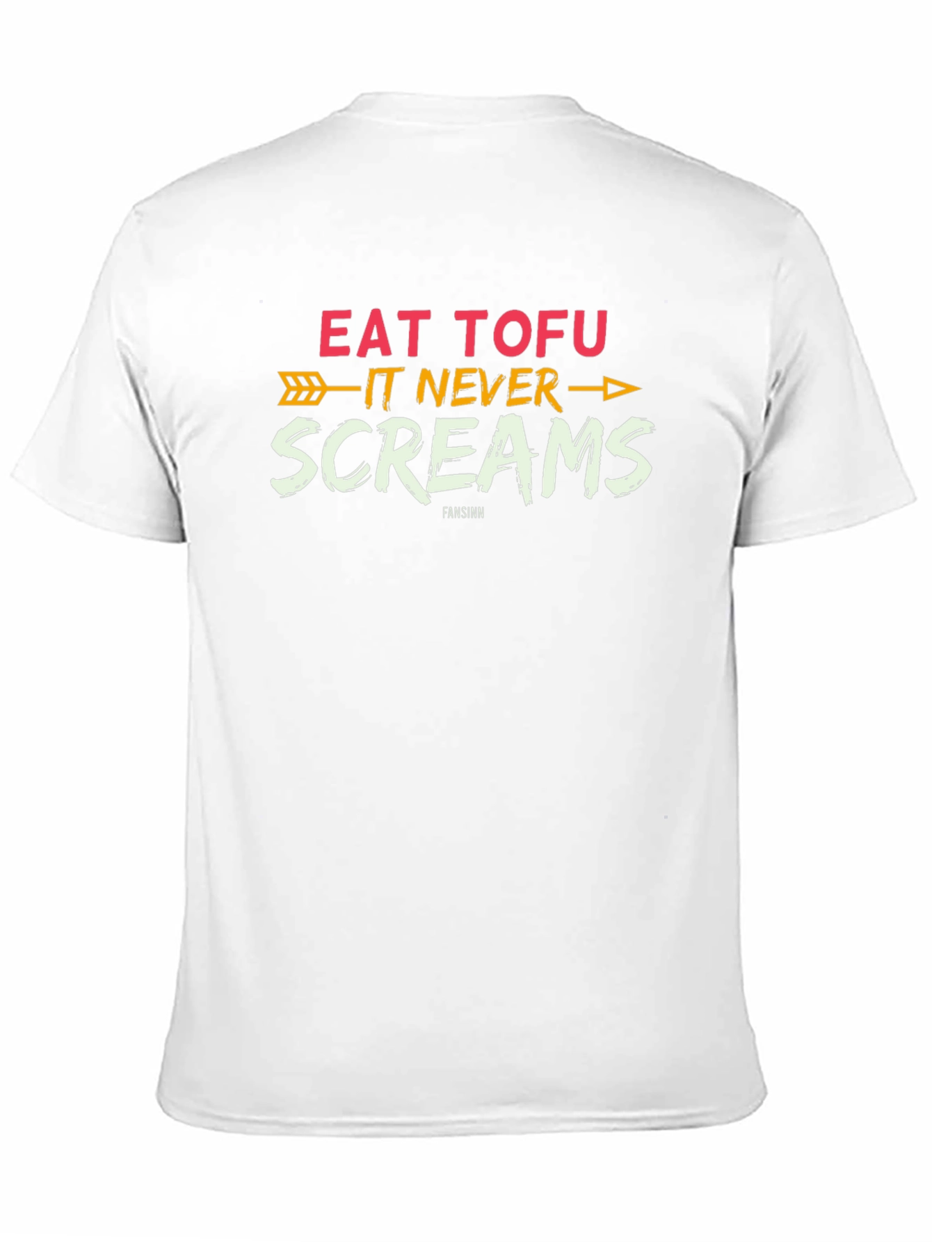 Eat Tofu - It Never Screams Black T-Shirt