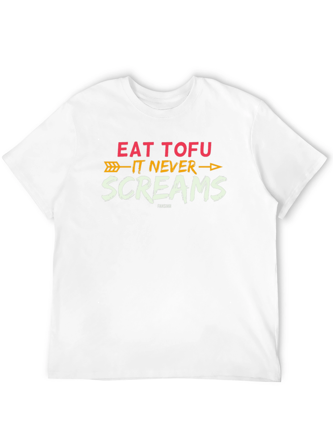 Eat Tofu - It Never Screams Black T-Shirt