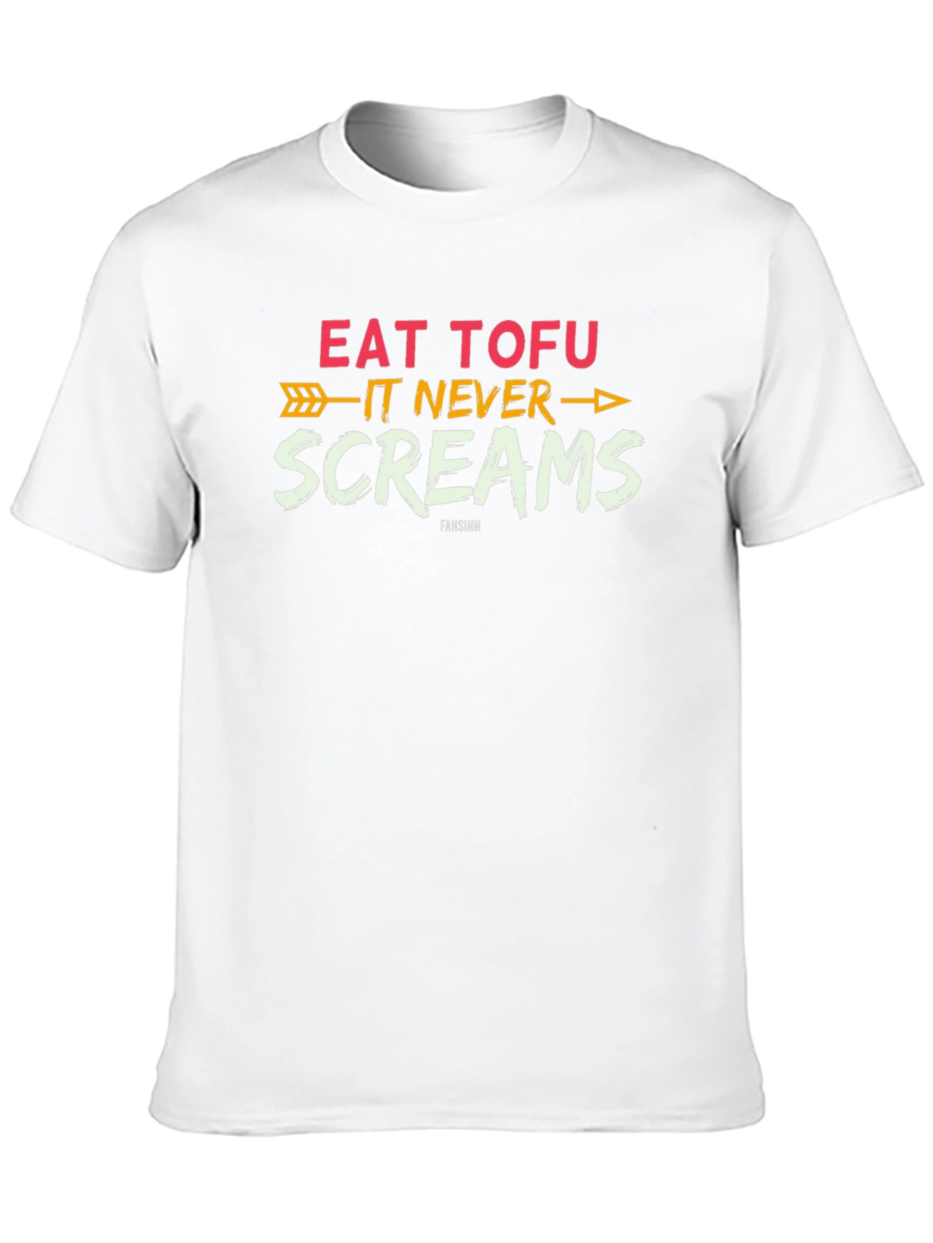 Eat Tofu - It Never Screams Black T-Shirt